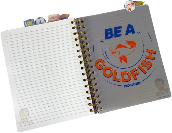 Innovative Designs Ted Lasso Tab Journal Notebook, Spiral Bound, 144 Lined Pages, 8 x 7 inches