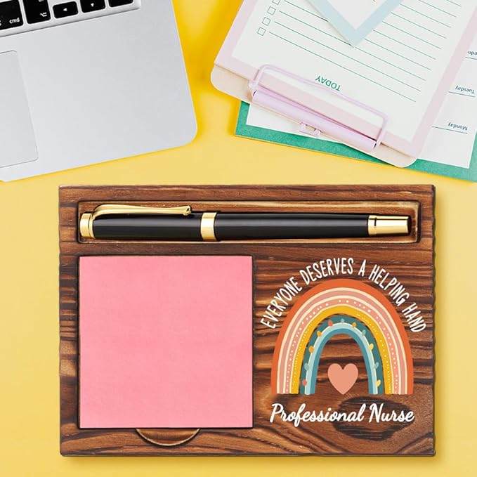 Professional Nurse Sticky Note Holder, Professional Nurse Appreciation Gifts, Thank You Gifts for Professional Nurse, Professional Nurse Office Decor Self-Stick Note Pad Holders YB378