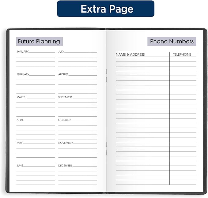 AT-A-GLANCE 2024 Weekly Pocket Planner, DayMinder, Open Scheduling, 3-1/2" x 6", Pocket Size, Black (SK480024)