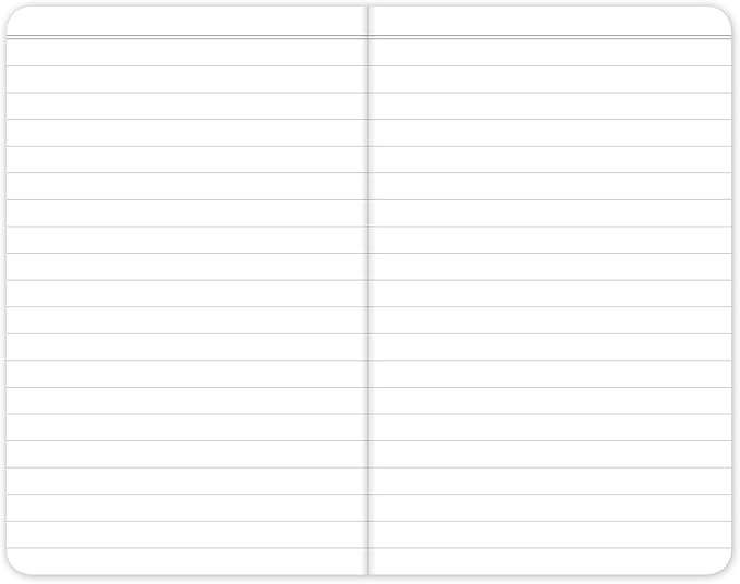 Elan Publishing Company Field Notebook/Pocket Journal - 3.5"x5.5" - Black - Lined Memo Book - Pack of 5