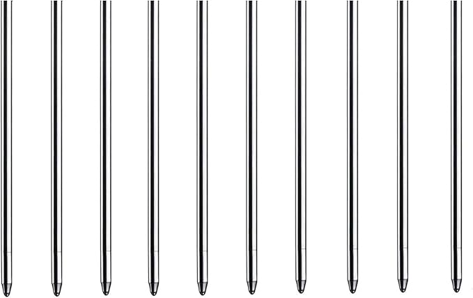 Mini D1 Ballpoint Ink Pen Refills for Twist Pens, Medium Tip, Compatible with Swarovski Pen Refills (10 Pcs Black Ink)