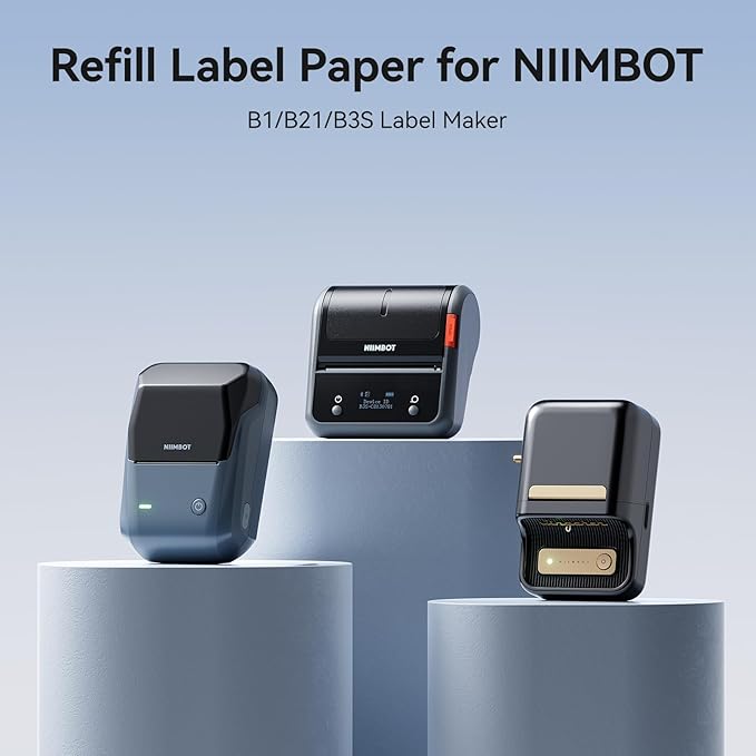 3 Rolls Labels for NIIMBOT B1 B21 B3S B31 K3, 2'' x 1.18'' (50x30mm) Kitchen Labels for Containers, Waterproof, Oil-Proof and Tear-Proof Thermal Printer Labels