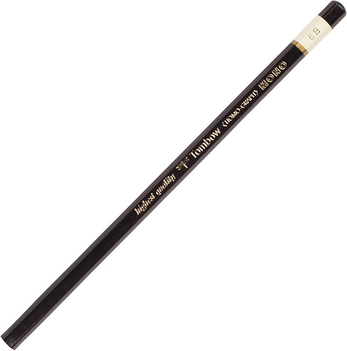 Tombow 51503 MONO Drawing Pencil, 6B, Graphite 12-Pack
