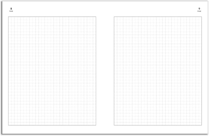 BookFactory Exam Blue Book/Blue Exam Book/Blue Test Book (Grid Format) 8 1/2" x 11" - 16 Numbered Pages (10 Pack) Saddle Stitched (LAB-016-7GSS (Exam Book) 10 Pack)