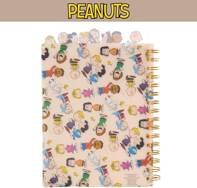Innovative Designs Peanuts Gang Journal Notebook, Spiral Bound, 144 Lined Pages, 8 x 7 inches – Peanuts Snoopy Charlie Brown