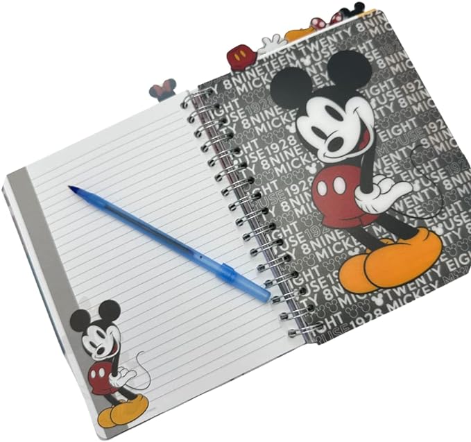 Innovative Designs Disney Minnie and Mickey Mouse Journal Notebook, Spiral Bound, 144 Lined Pages, 8 x 7 inches, Red
