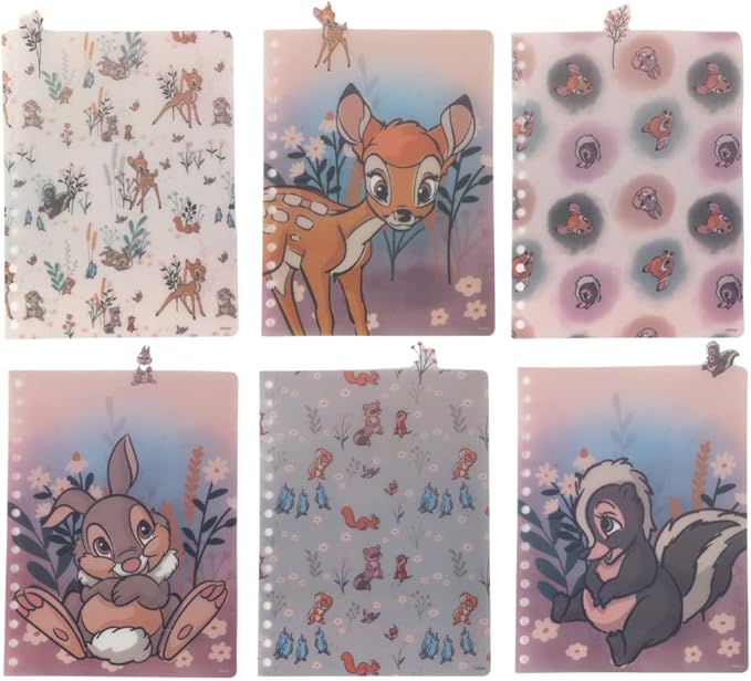 Innovative Designs Disney Bambi Tab Journal Notebook, Spiral Bound, 144 Lined Pages, 8 x 7
