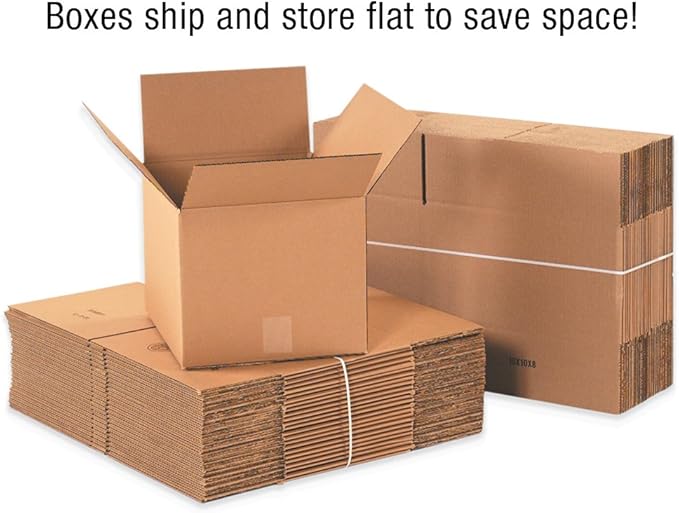 Aviditi T6648INNER Telescoping Corrugated Cardboard Box 6" L x 6" W x 48" H, Kraft, For Shipping, Packing and Moving (Pack of 25)