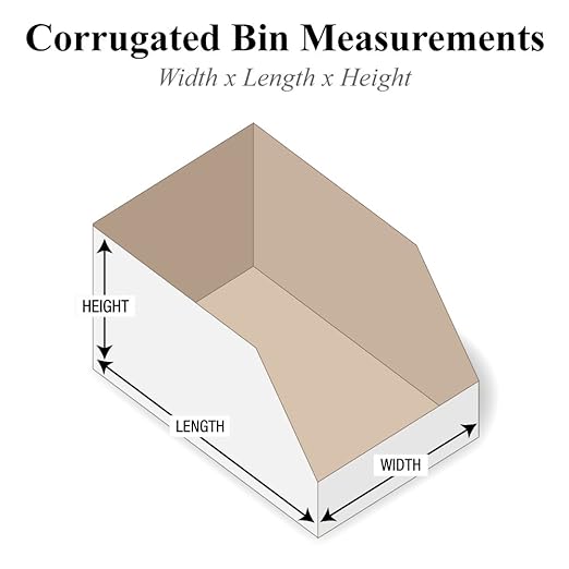 Partners Brand PBINMT424 Open Top Bin Boxes, 4" x 24" x 4 1/2", Oyster White (Pack of 50)