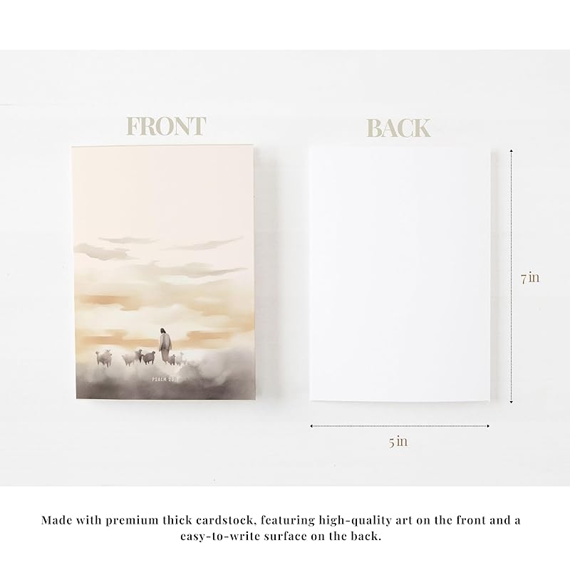 | Christian Greeting Cards Set of 6 with Envelopes | Blank Greeting Cards, Christian Gifts for Women, Scripture Cards Religious Gifts Christian Décor (5"x7" Inspirational Scripture Set)