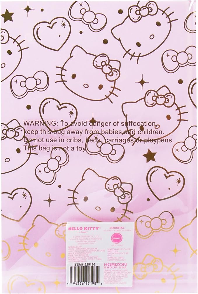 Horizon Group USA Hello Kitty Pink Gold Foil Journal