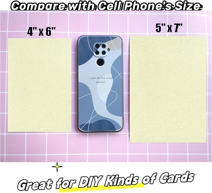 Baisunt 50 Pack 4x6 ClassicRustic Cardstock Paper Blank Thick Heavyweight 80lb Card Stock for Making Greeting Cards, Invitations cards, Photos, Postcards