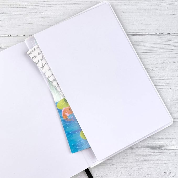 RICCO BELLO Wide Ruled Hardcover Diary Journal School Notebook for Kids, Tweens - Bookmark, Band Closure, Storage Pocket, 5.7 x 8.4 Inches, 192 Pages (Seal)