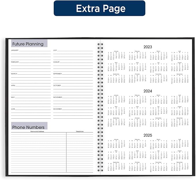 AT-A-GLANCE 2024 Monthly Planner, DayMinder, 8" x 12", Large, Black (SK20024)
