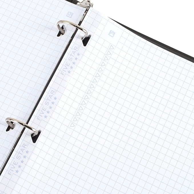 Five Star Loose Leaf Paper + Study App, Notebook Paper, Graph Ruled Paper, 8-1/2" x 11", 80 Sheets, Reinforced Filler Paper, Fights Ink Bleed (170122)