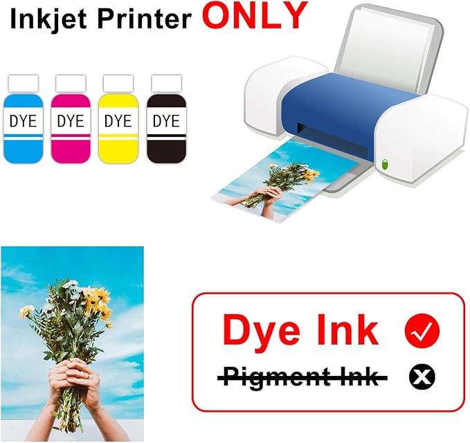 Koala Glossy Inkjet Photo Paper 13X19 Inches 48lb 100 Sheets Professional Glossy Photographic Paper Compatible with Inkjet Printer Use DYE INK 180GSM