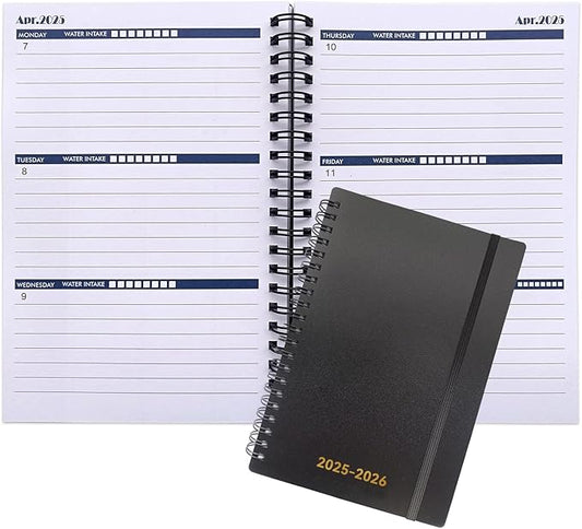Cheneyboo 2025 Planner - January 2025- June 2026 Yearly Planner, Monthly Weekly Daily Planner 2025-2026, 18 Month Planner, 5.2"x7.5", Black
