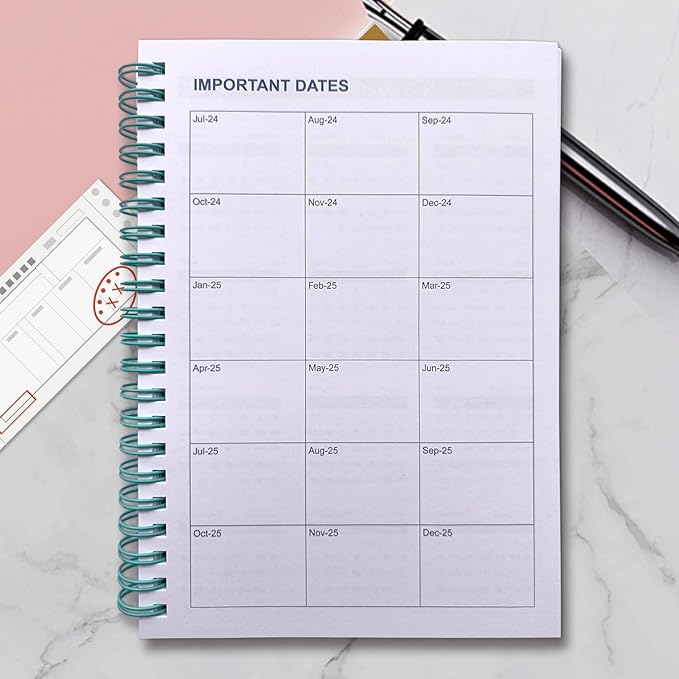 Cheneyboo 2025 Planner - January 2025- June 2026, Monthly Weekly Daily Planner 2025-2026, 18 Month Planner, 7.5"x10.2", Big Size Planner, Green