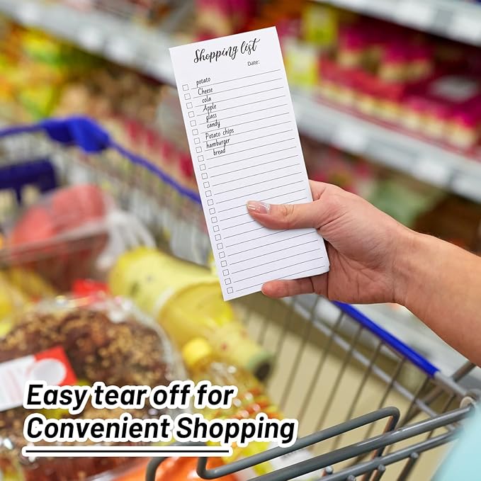 4 Pack Magnetic Note Pad for Fridge with Pen Holder, Totally 200 Sheets Magnetic To Do List, Grocery List, Shopping List, Meals Pads for Refrigerator