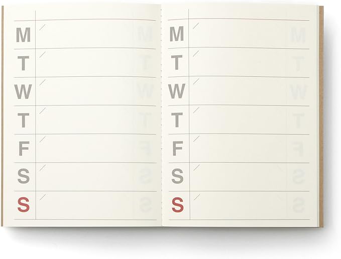 JSTORY Big Personal Wide Spaces Weekly Planner 28 Sheets Kraft