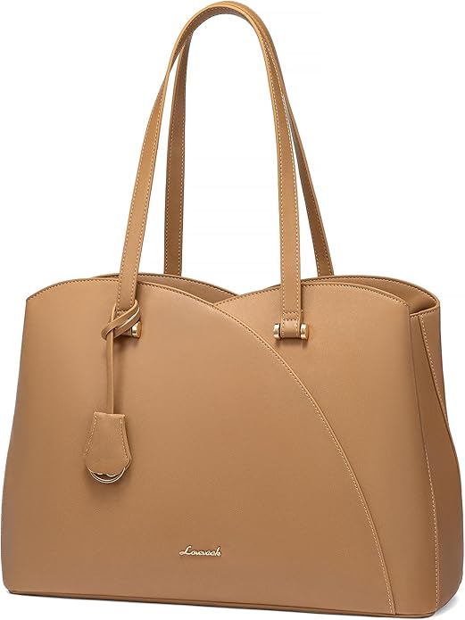 LOVEVOOK Laptop Tote Bag for Women, Work Bags Teacher Tote Bag, Leather Computer Bag Purses Handbag Professional Briefcase