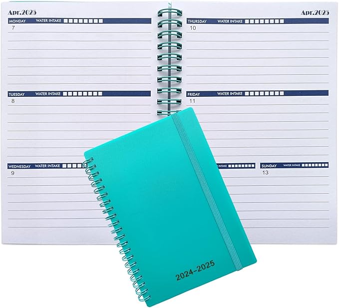 Cheneyboo Planner 2024-2025 - Monthly Weekly Daily Planner 2024-2025, July 2024- December 2025 Planner 18 Month Planner, 5.2"x7.5" Spiral Bound, Green