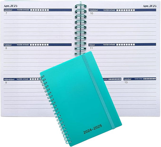 Cheneyboo Planner 2024-2025 - Monthly Weekly Daily Planner 2024-2025, July 2024- December 2025 Planner 18 Month Planner, 5.2"x7.5" Spiral Bound, Green