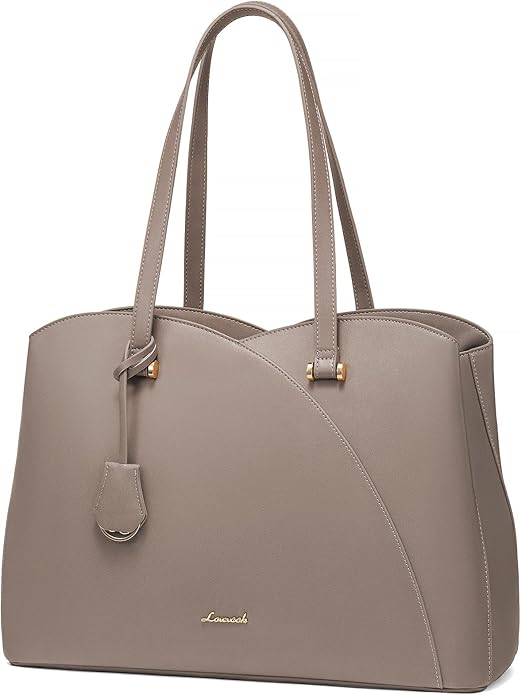 LOVEVOOK Laptop Tote Bag for Women, Work Bags Teacher Tote Bag, Leather Computer Bag Purses Handbag Professional Briefcase