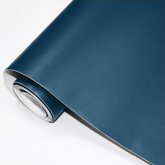 CHEIGHY Leather Repair Patch for Couches Self-Adhesive Leather Repair Tape kit for Furniture Sofa Vinyl Car Seats Couch Chairs Shoes Down Jackets (Blue, 17X79 inch)