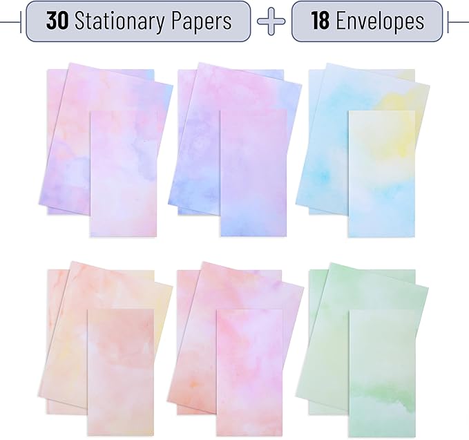 Mr. Pen- Stationery Writing Paper with Envelopes, 30 Letter Writing Paper with 18 Envelopes, Cute Stationary Set for Writing Letters, Stationary Paper, Writing Paper Stationary, Letter Set