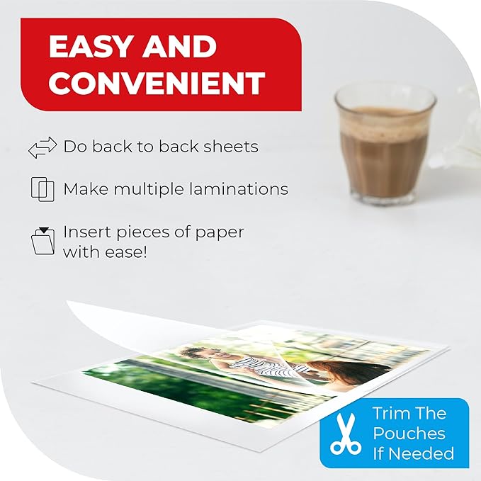 3MIL Thermal Laminating Sheets (100 Count) 11.5x17.5 inch, Dry-Erase Friendly Laminating Pouches, Compatible with Laminators Crystal Clear Laminated Finish