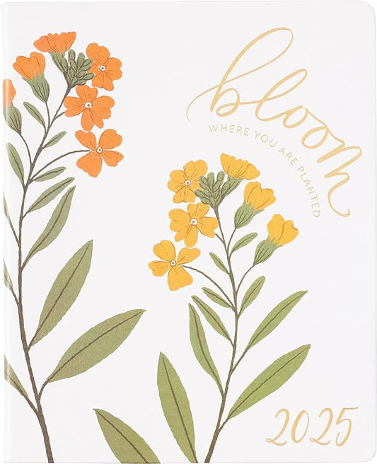Eccolo 2025 Large Agenda Planner, 12 Month, Yearly, Monthly & Weekly Pages, Habit & Gratitude Tracker (Flexi-Cover - 8 x 10")