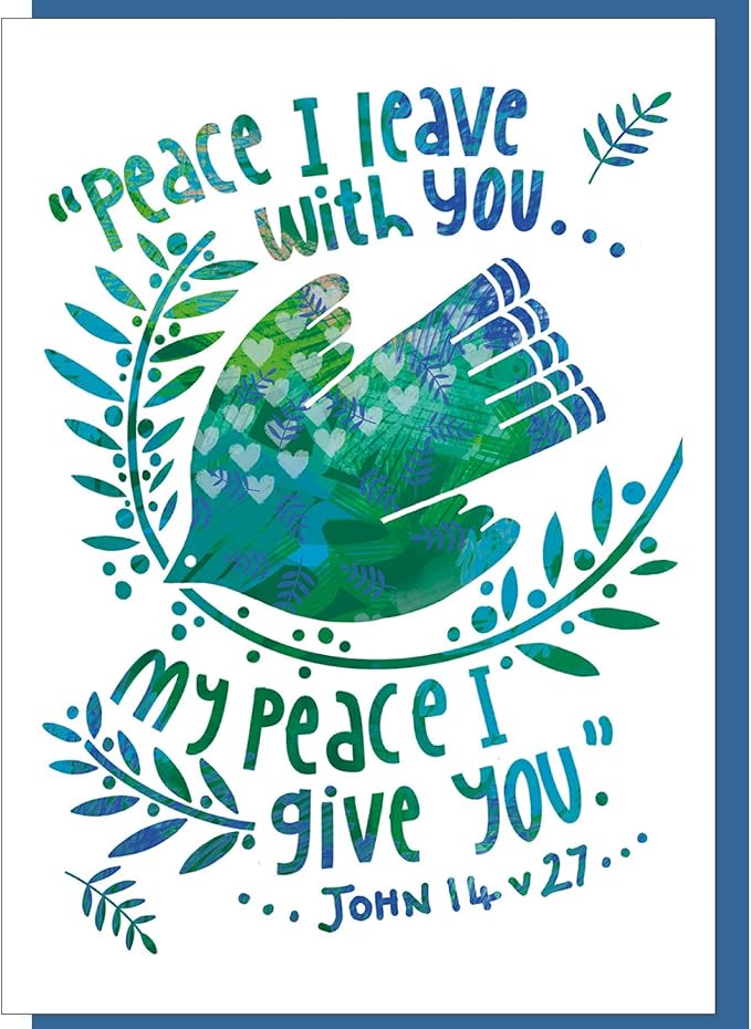 Christian greeting cards with Scripture, 9 in this pack of thinking of you cards religious, blank inside, hand drawn by British artist Jacqui Grace (Multicolored / CH4000)