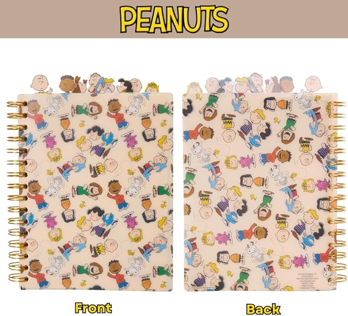 Innovative Designs Peanuts Gang Journal Notebook, Spiral Bound, 144 Lined Pages, 8 x 7 inches – Peanuts Snoopy Charlie Brown