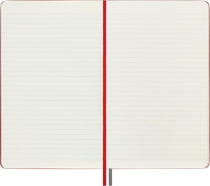 Moleskine Classic Expanded Notebook, Hard Cover, Large (5" x 8.25") Ruled/Lined, Red, 400 Pages