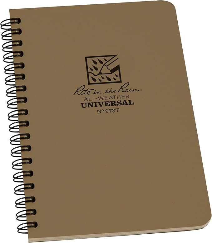 Rite In The Rain Side Spiral Notebook Tan