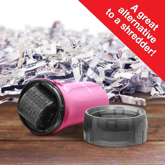 Guard Your ID Security Stamp Pink Wide Roller 2 Piece Kit Blockout Address Cover Faster Alternative to Shredder