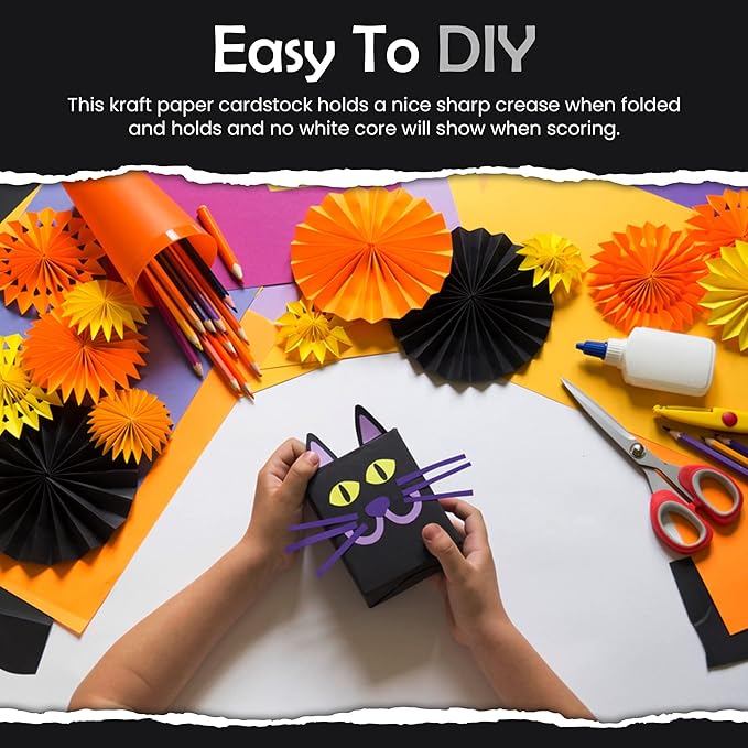 SANZIX 120 Sheets Black Cardstock Paper 8.5 x 11 80lb/216 GSM Cover Card Stock for Invitations, Drawing, Menus, Decorations, DIY Cards, Scrapbook, Calligraphy & Crafts | Heavyweight Printer Paper