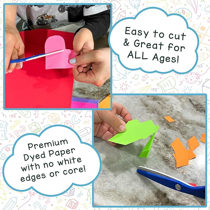 Hygloss Assorted Bright Colored Paper - 24 lb, 89 GSM, Acid-Free, Fade-Resistant, 8.5x11-Inch Letter Size Color Copy Paper, 240 Sheets, 12 Colors