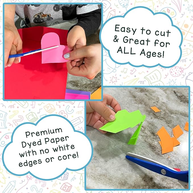 Hygloss Assorted Bright Colored Paper - 24 lb, 89 GSM, Acid-Free, Fade-Resistant, 11x17-Inch Ledger Size Color Copy Paper, 240 Sheets, 12 Colors