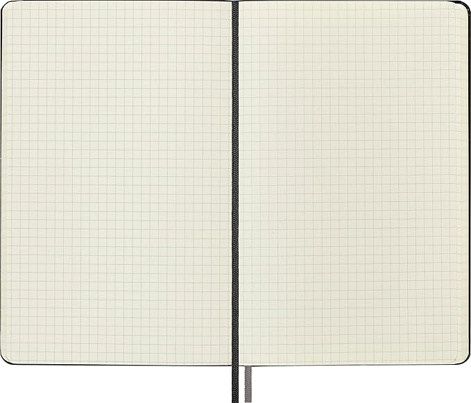 Moleskine Classic Expanded Notebook, Hard Cover, Large (5" x 8.25") Squared/Grid, Black, 400 Pages