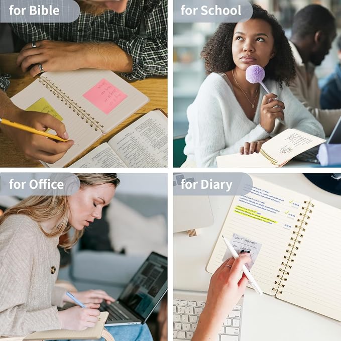 Spiral Notebook-6.10" x 8.19" College Ruled Journal with Inner Pockets and 160 Pages,PU Leather Cover Business Journal, Twin-Wire Binding Notebook Perfect for Office & Home School Supplies