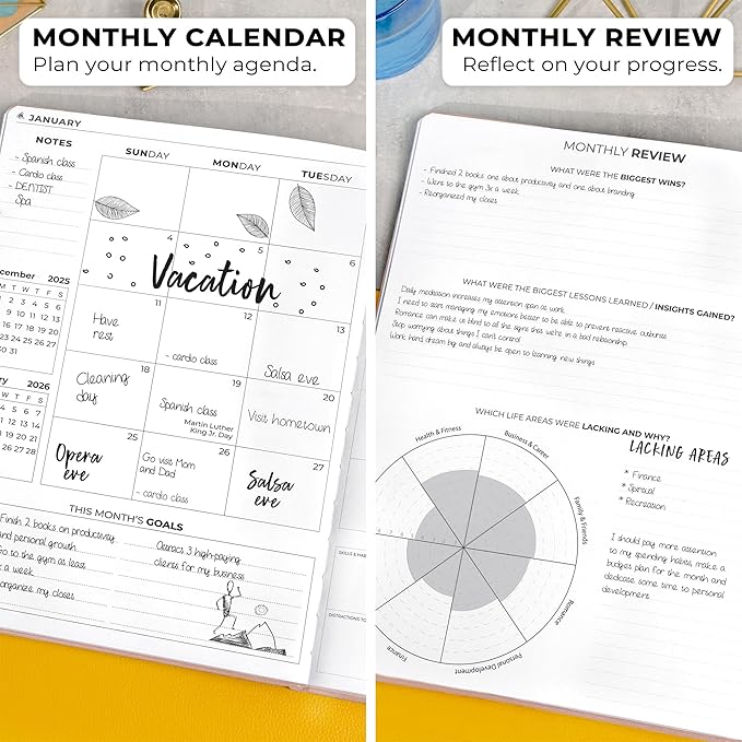 Clever Fox Planner PRO Premium Jan 2025-Jan 2026 – Luxurious Weekly, Monthly & Budget Agenda Organizer for Productivity & Reaching Goals, A4 Hardcover + Keepsake Box – Rose Gold