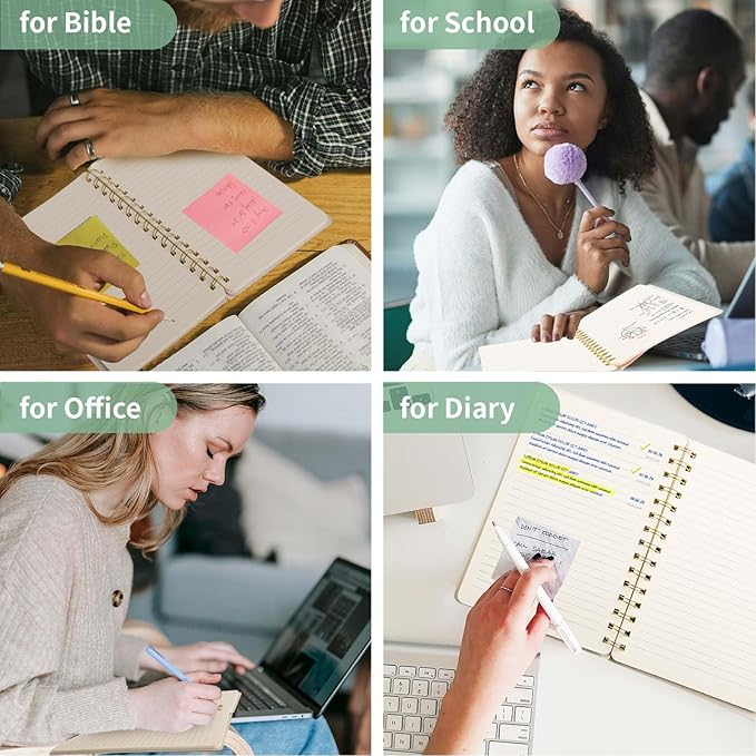 Lined Spiral Notebook College Ruled A5 Journal Book for Note Taking, 160 Pages Writing Journal for Office and Home School Supplies 5.75 x 8.125 inch - MintGreen