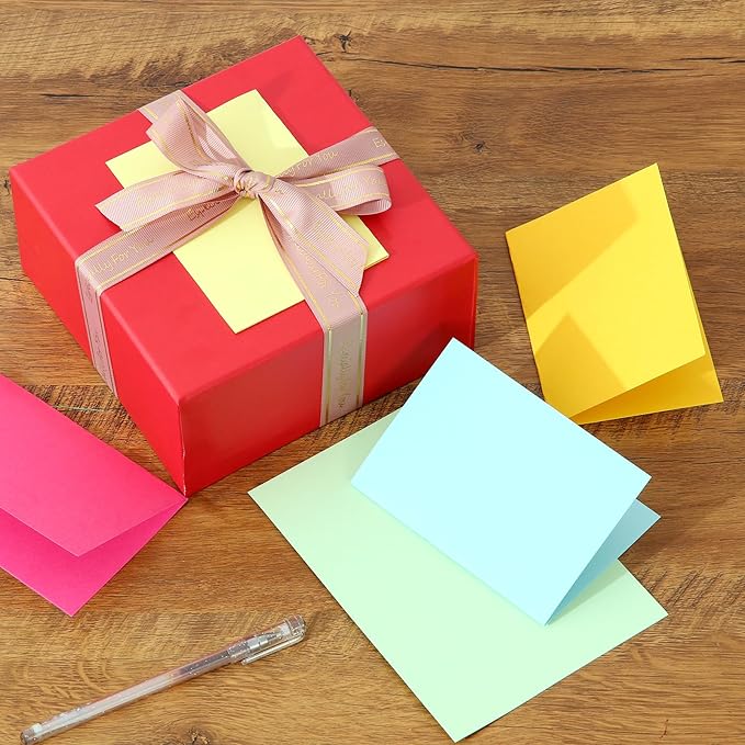 50 Packs Color Cardstock Paper Blank Colored 4x6 Cards, 250 GSM Thick Paper, for DIY Crafting, Greeting Cards Making, Invitations, making Postcards