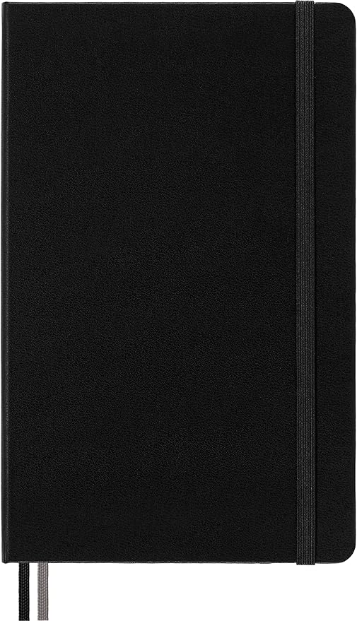 Moleskine Classic Expanded Notebook, Hard Cover, Large (5" x 8.25") Squared/Grid, Black, 400 Pages