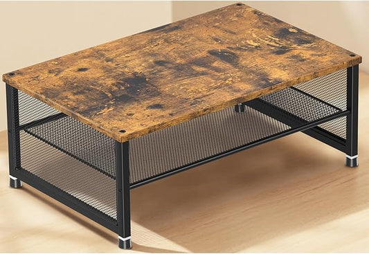 2-Tier Computer Monitor Stand Riser, Desk Organizer for Monitor, Printer & Laptop Stand, Desktop Workspace Organizers for Office Supplies(Brown)