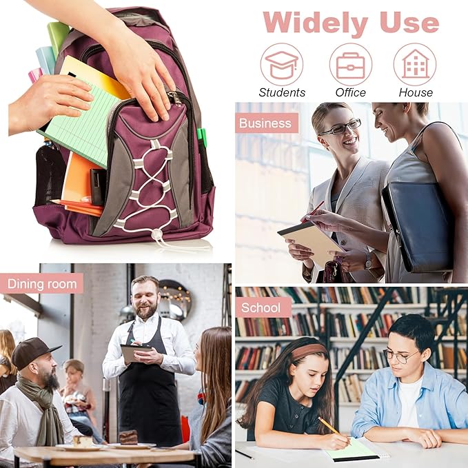 WINKIO Legal Pads 5" X 8", 6 Pack Colored Note Pads, College Ruled Yellow Lined Paper Pads, Letter & Legal Ruled Pads, 30 Sheets per Small Writing Pads 5x8 for School, Home, Office, Business