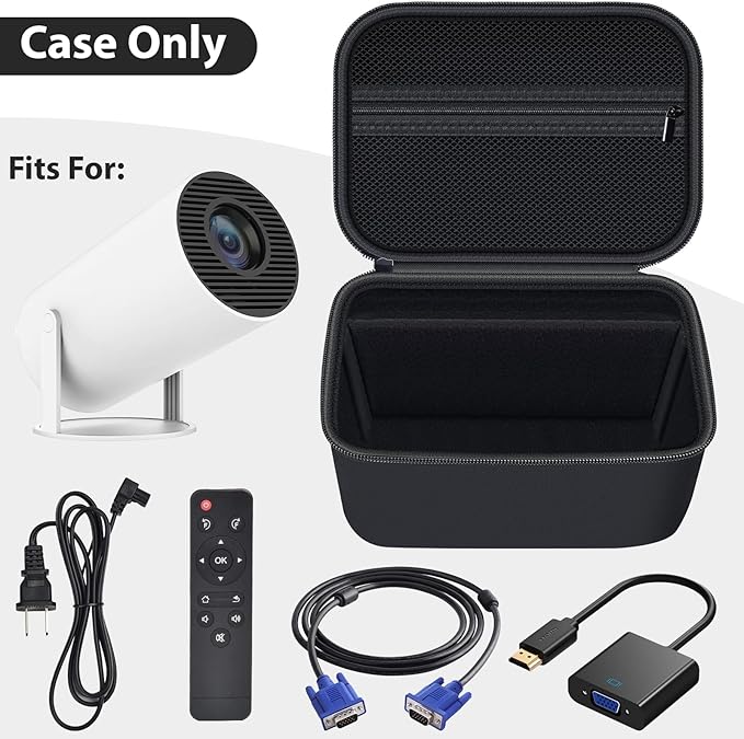 Mini Projector Case Compatible with Magcubic for Alwtniet for Limimart for Aubor for HIPPUS Portable Projector 4K 1080P Support, Storage Holder Organizer for Smart Projector, Accessories (Box Only)