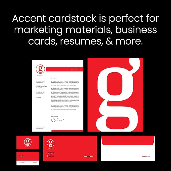 Accent Opaque 18” x 12” White Cardstock Paper, 120lb, 325gsm – 500 Sheets (4 Reams) – Premium Smooth Extremely Heavy Cardstock, Printer Paper for Ink Heavy Invitations, Cards, Menus, Images – 189030C